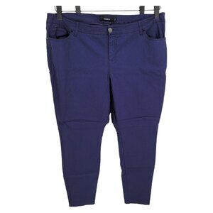 Torrid womens 24 tall violet 4 pockets rayon blend casual skinny pants